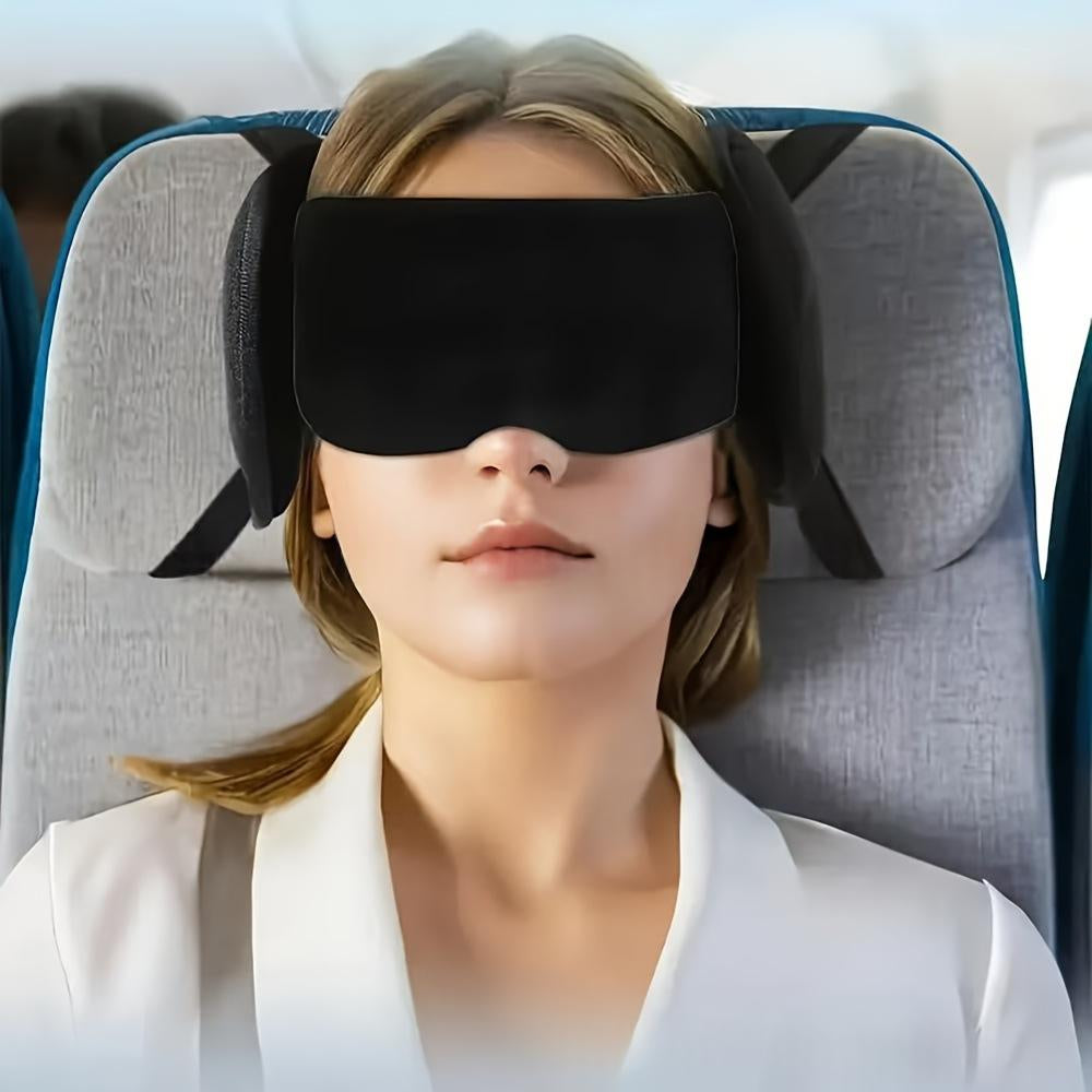 Ultimate Comfort Travel Pillow with Eye Mask - Your Go-To Neck Support for Airplanes, Cars, and Trains