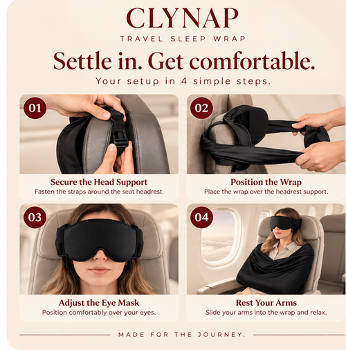 Ultimate Comfort Travel Pillow with Eye Mask - Your Go-To Neck Support for Airplanes, Cars, and Trains